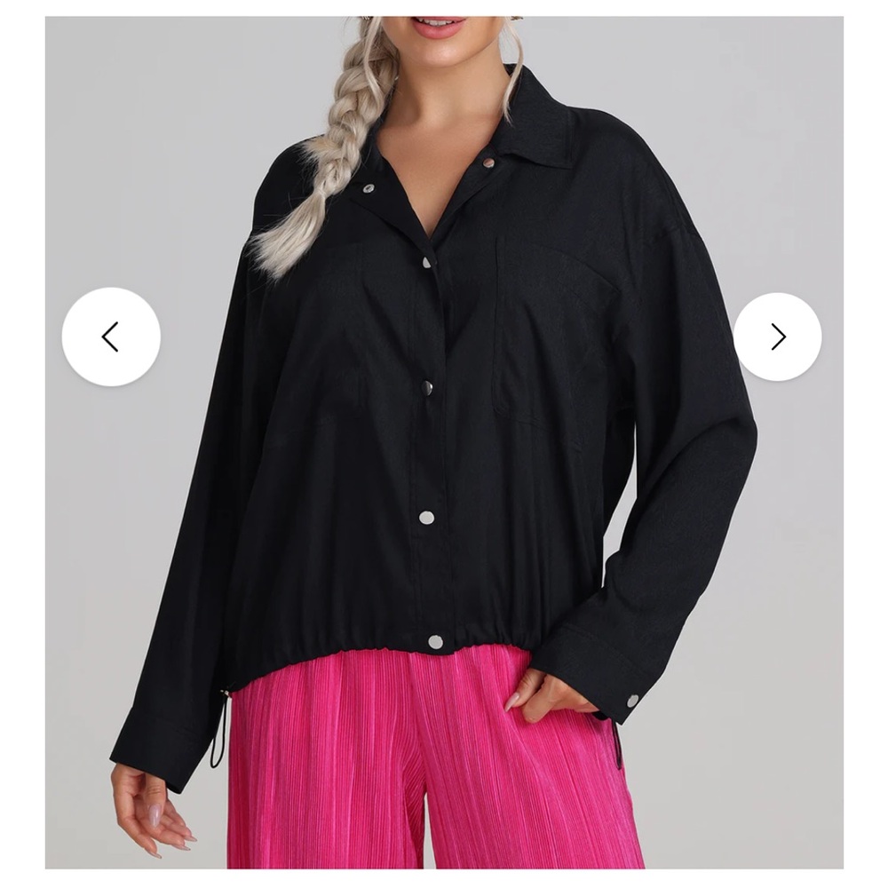89th & Madison Black JACQUARD BUTTON DOWN JACKET